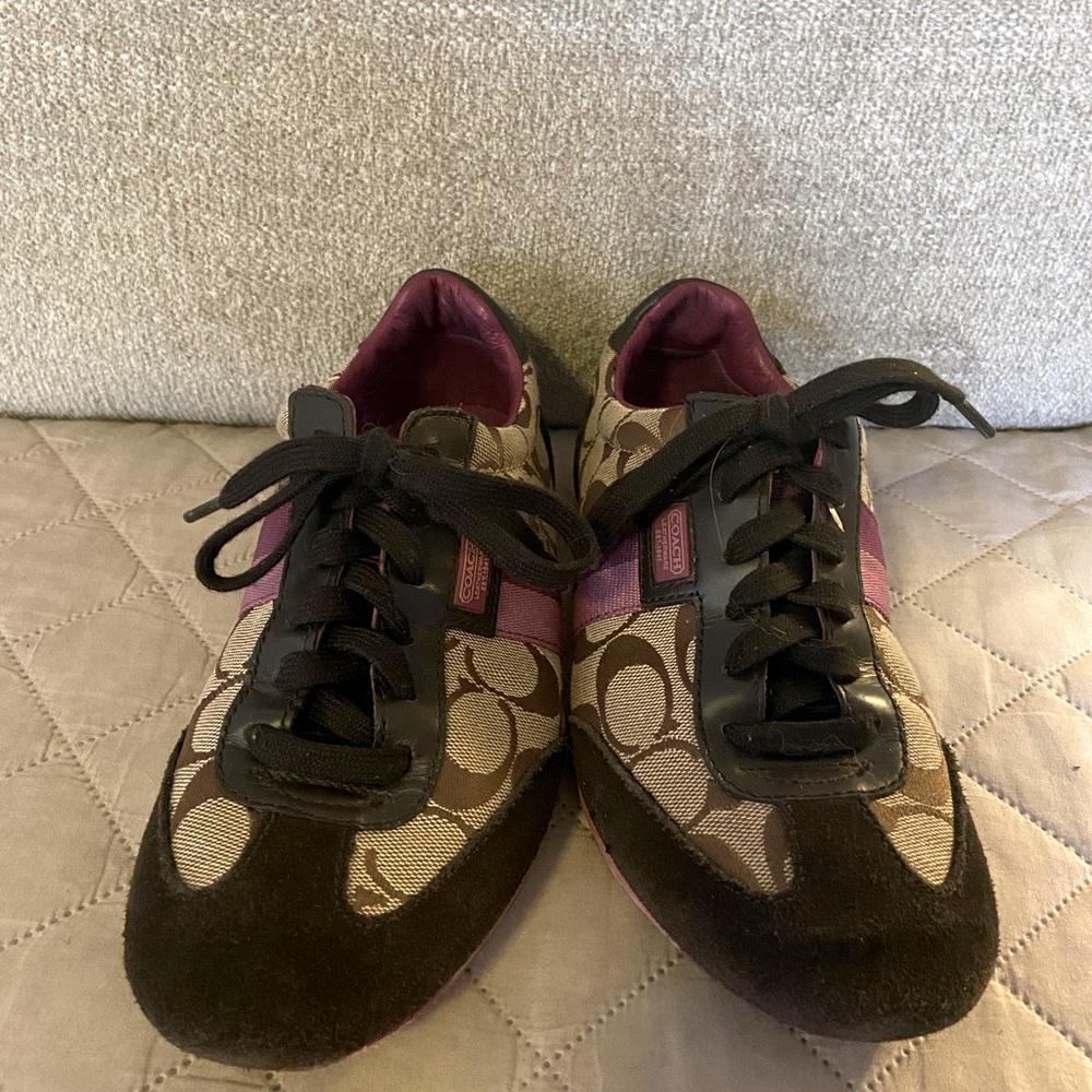 Women's Coach Joss Purple Suede Sneakers Size 6